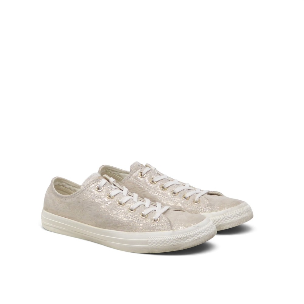 Converse Women Sneakers Leather Precious Metal Egret Gold Chuck Taylor 9